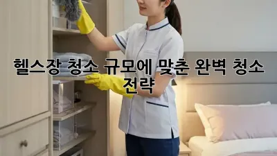 헬스장 청소: 규모에 맞춘 완벽 청소 전략!