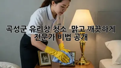 ✨ 곡성군 유리창 청소, ☀️ 맑고 깨끗하게! 전문가 비법 공개
