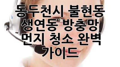 동두천시 불현동, 생연동 방충망 먼지 청소 완벽 가이드