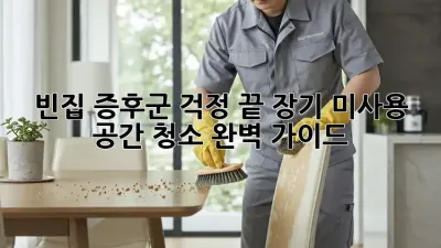 빈집 증후군 걱정 끝! 장기 미사용 공간 청소 완벽 가이드